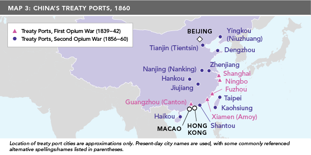 Map 3: China's Treaty Ports, 1860